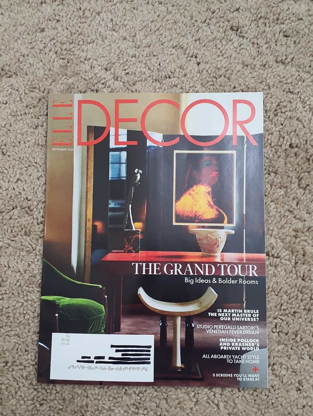 ELLE DECOR Magazine September 2026 The Grand Tour Big Ideas Illustrated English